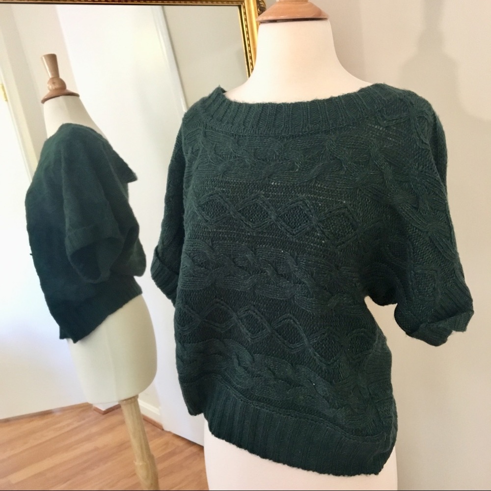 NWT Jade Green Cable Sweater Forever 21